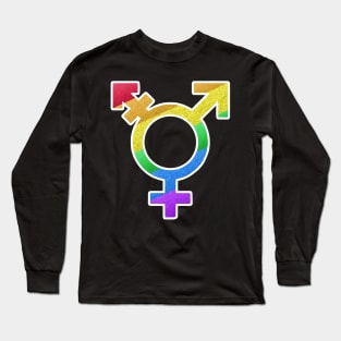 Rainbow Transgender Symbol Long Sleeve T-Shirt